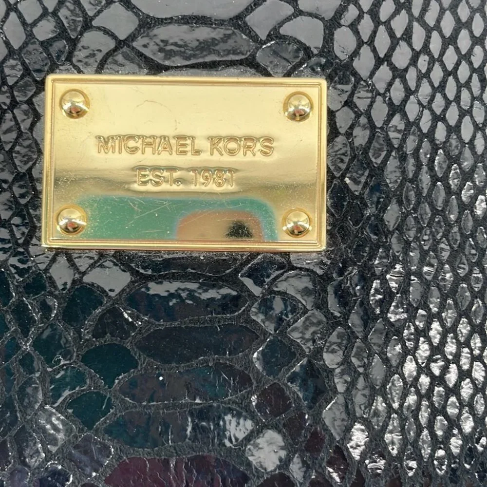 MICHAEL korsLeather python snakeskin ipad padded sleeve case tech accessory